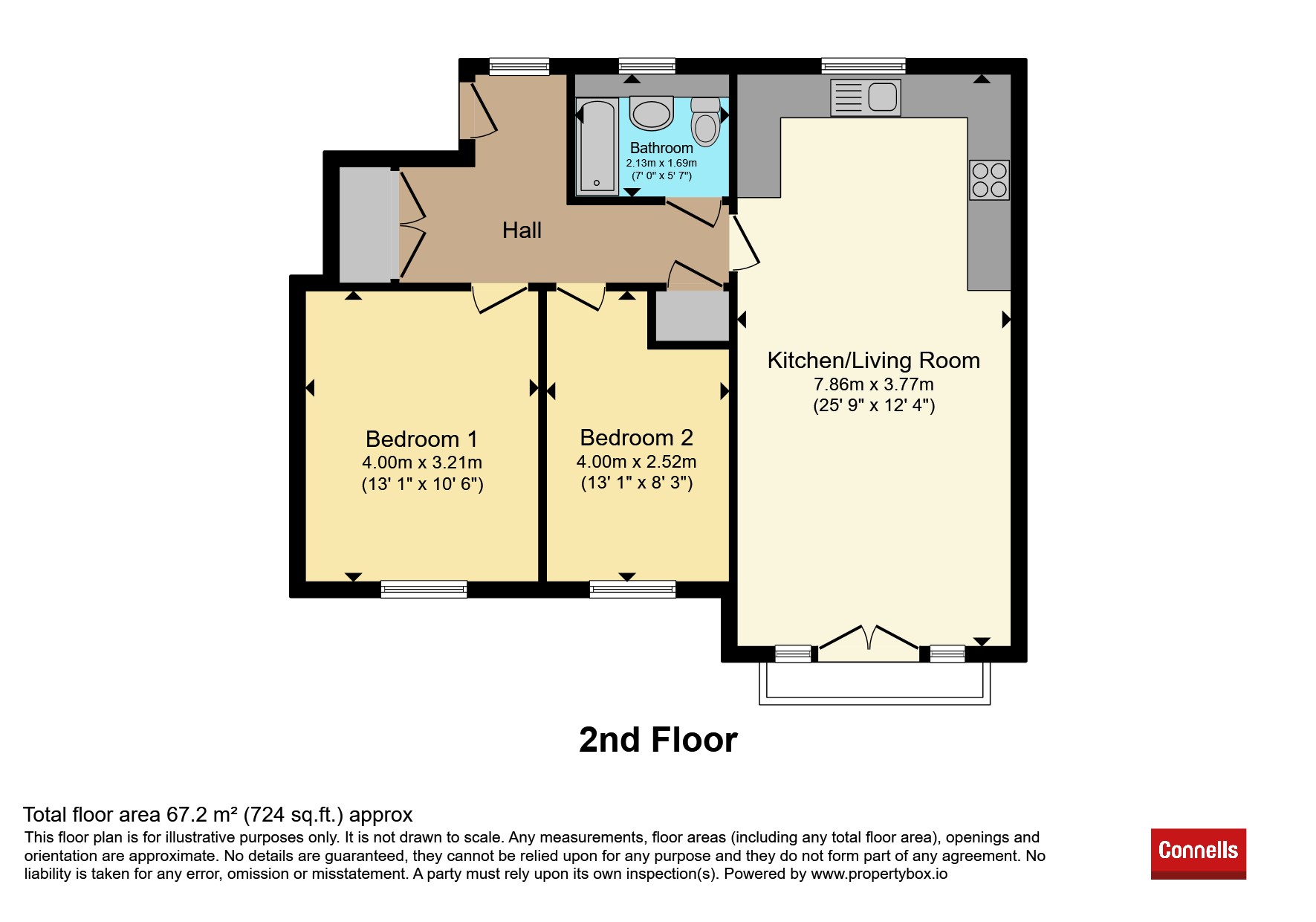 Flat 9, Wagtail House, 1, Blunden Way, Horley floorplan