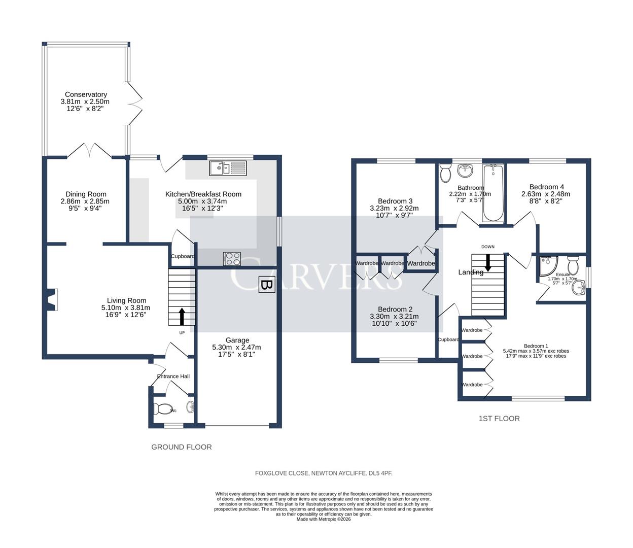 7, Foxglove Close, Newton Aycliffe floorplan