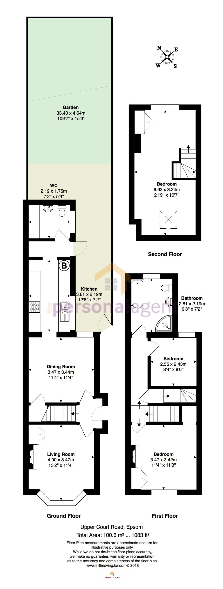 3 Bedrooms Semi-detached house for sale in Upper Court Road, Epsom, Surrey KT19