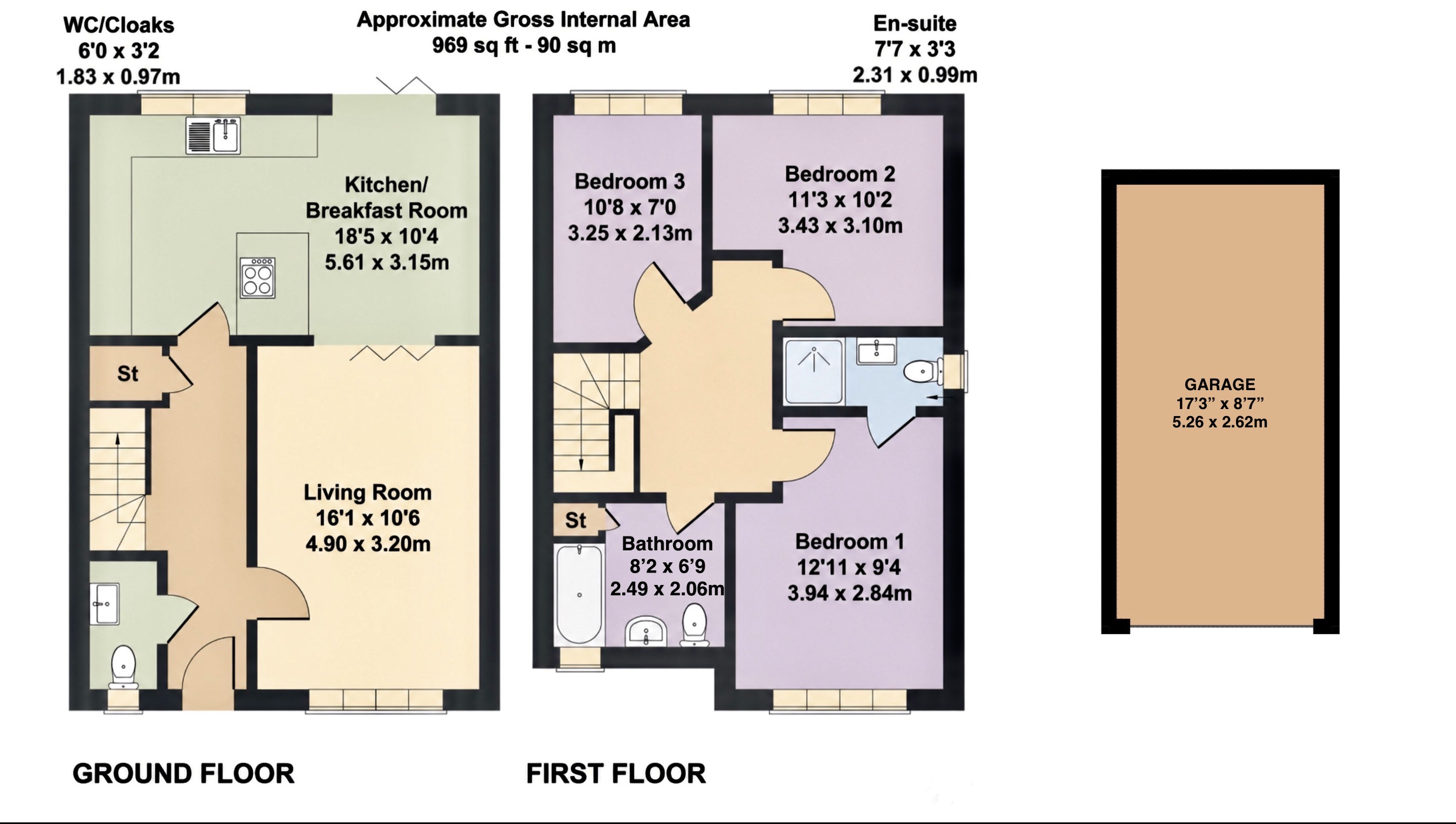 14, Heol Miaren, Barry floorplan