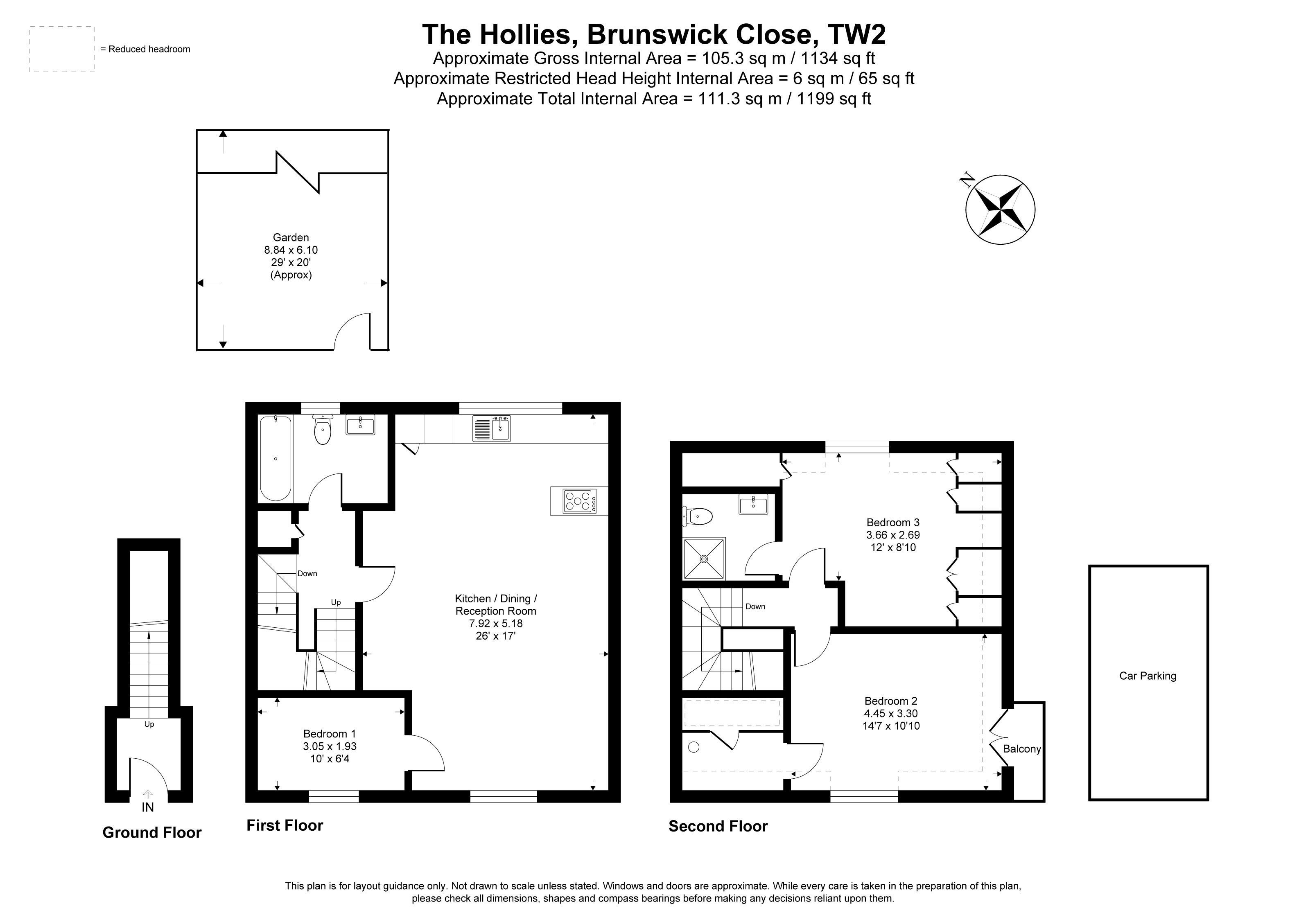 3 The Hollies,, Brunswick Close, Twickenham floorplan