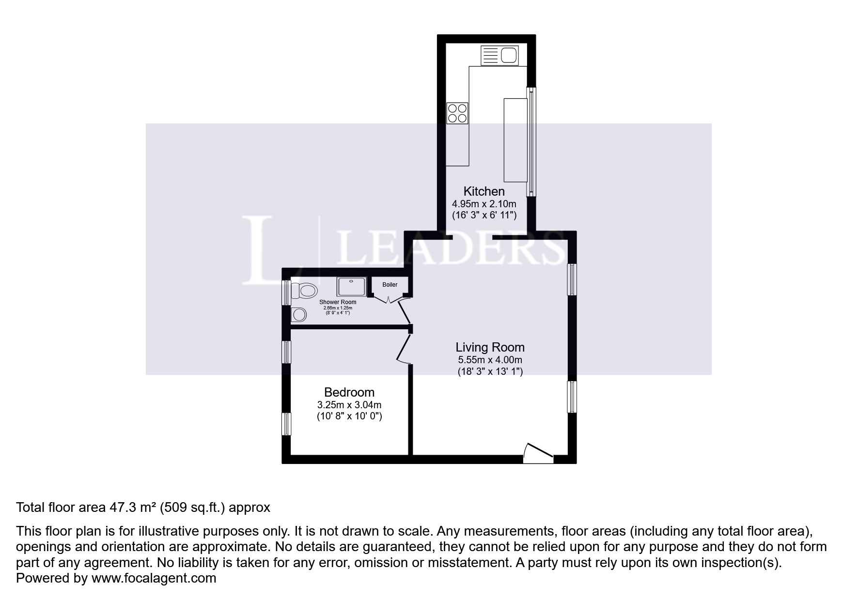 Flat 1, 57A, Broad Street, Worcestershire floorplan