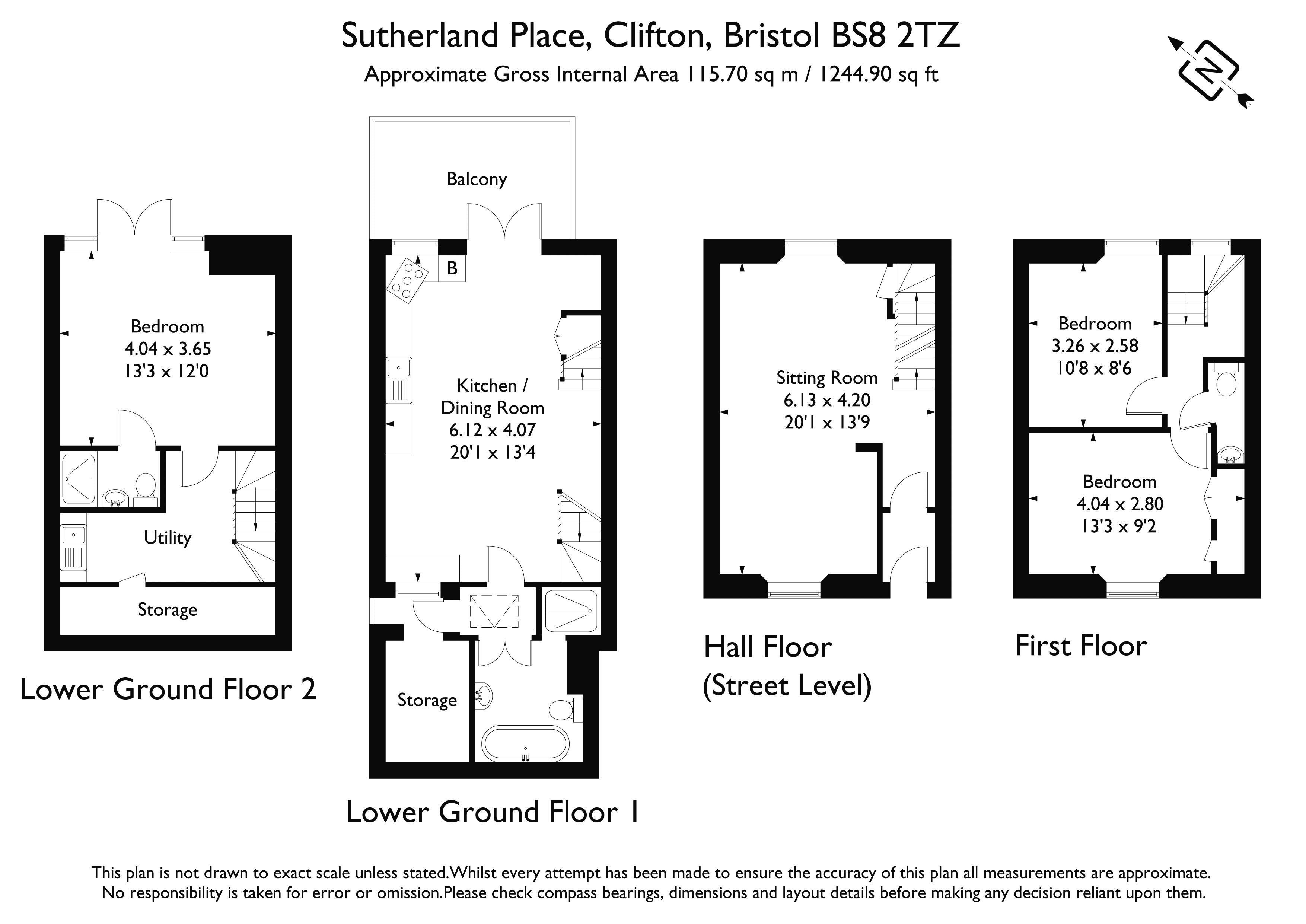 4, Sutherland Place, Bristol floorplan