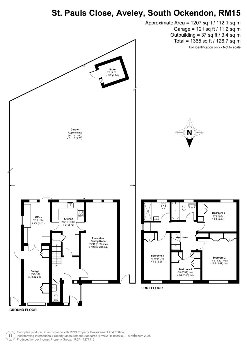 12 St. Pauls Close, South Ockendon floorplan