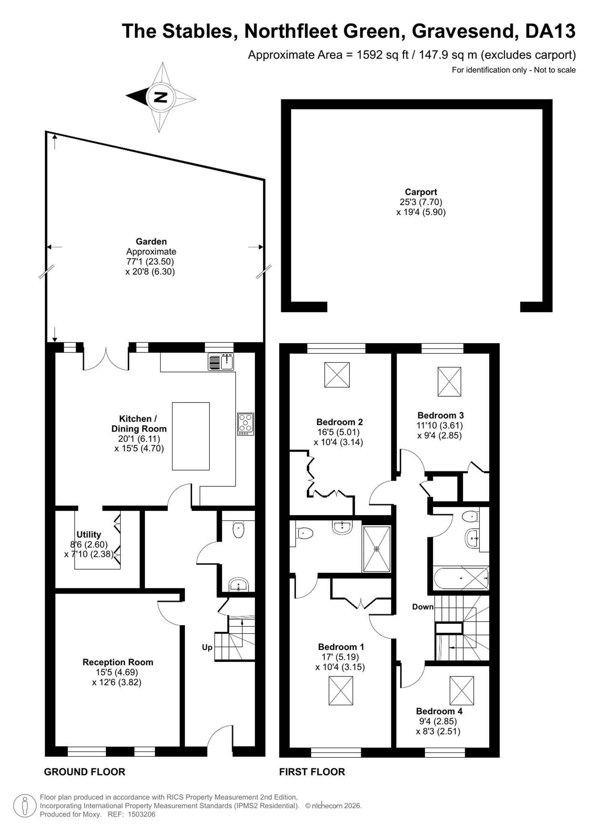 2 The Stables, Gravesend floorplan