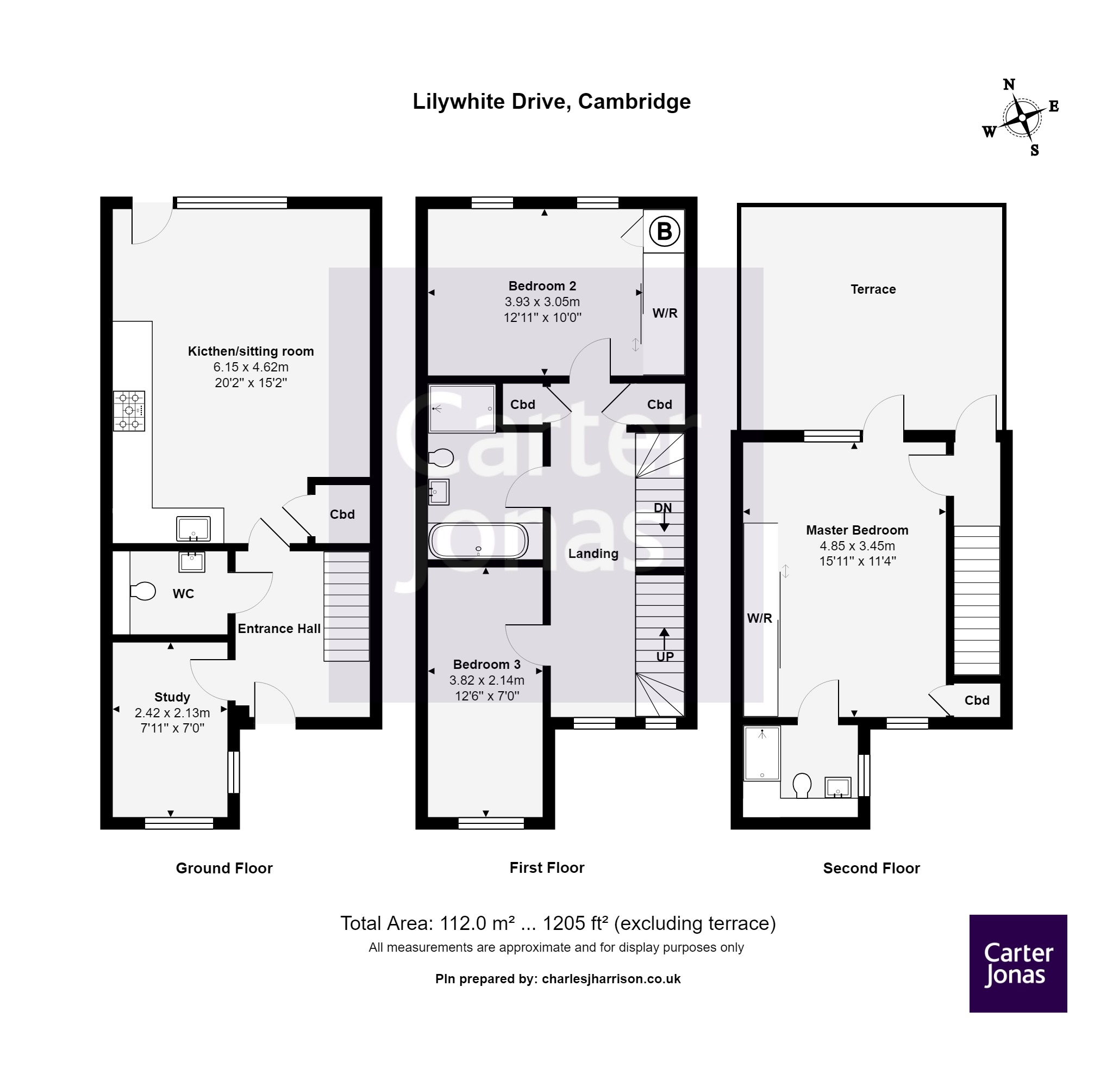 3 Bedrooms Terraced house for sale in Lilywhite Drive, Cambridge CB4