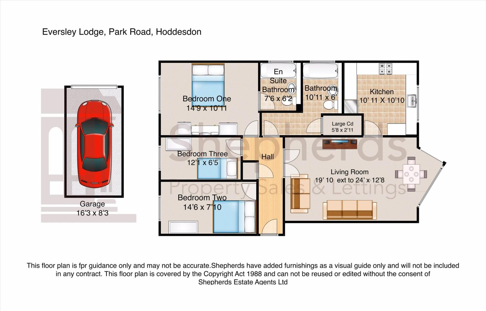 42, Eversley Lodge, HODDESDON floorplan