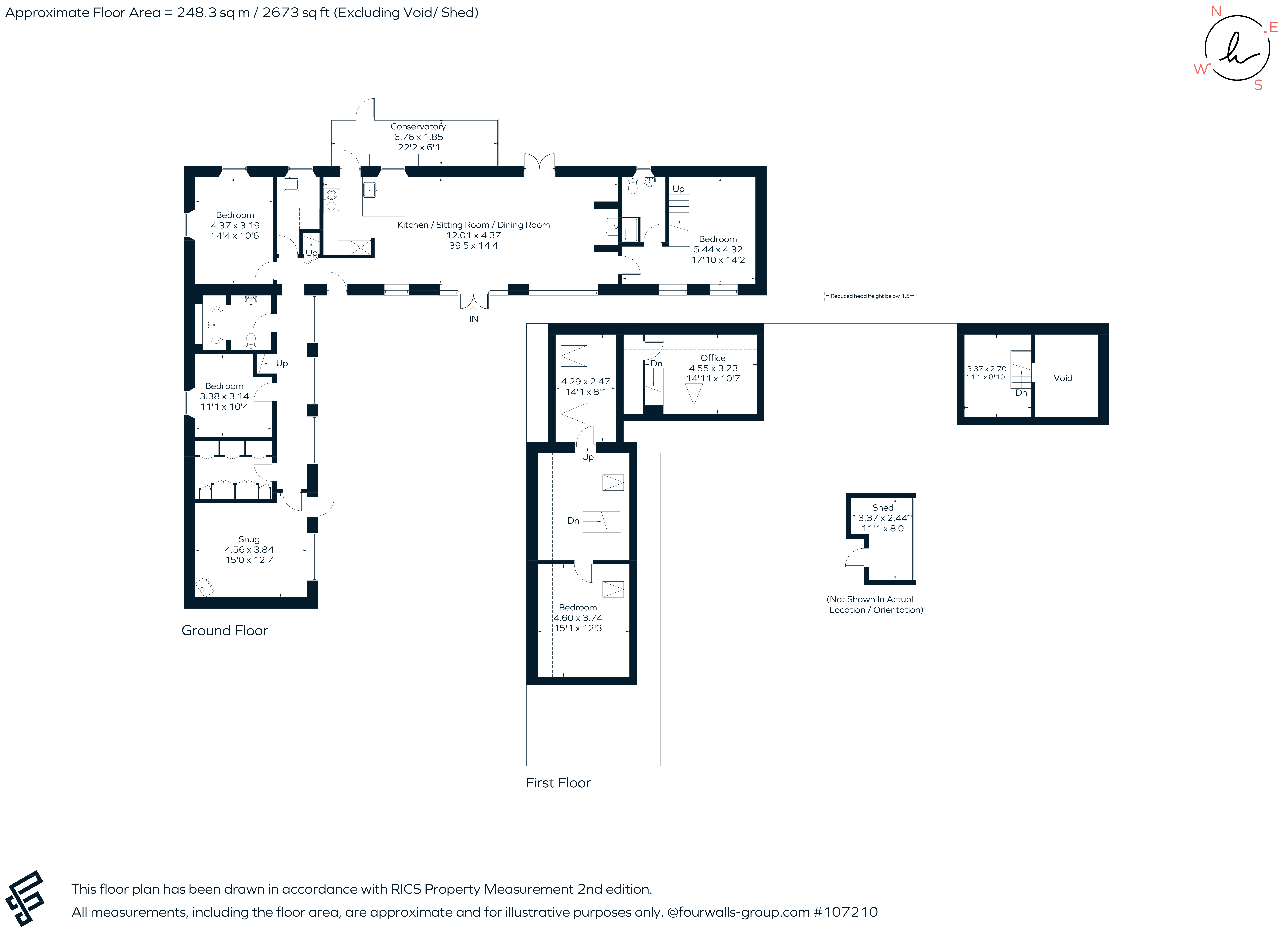 The Byre, Bidfield Farm, The Camp, Stroud floorplan