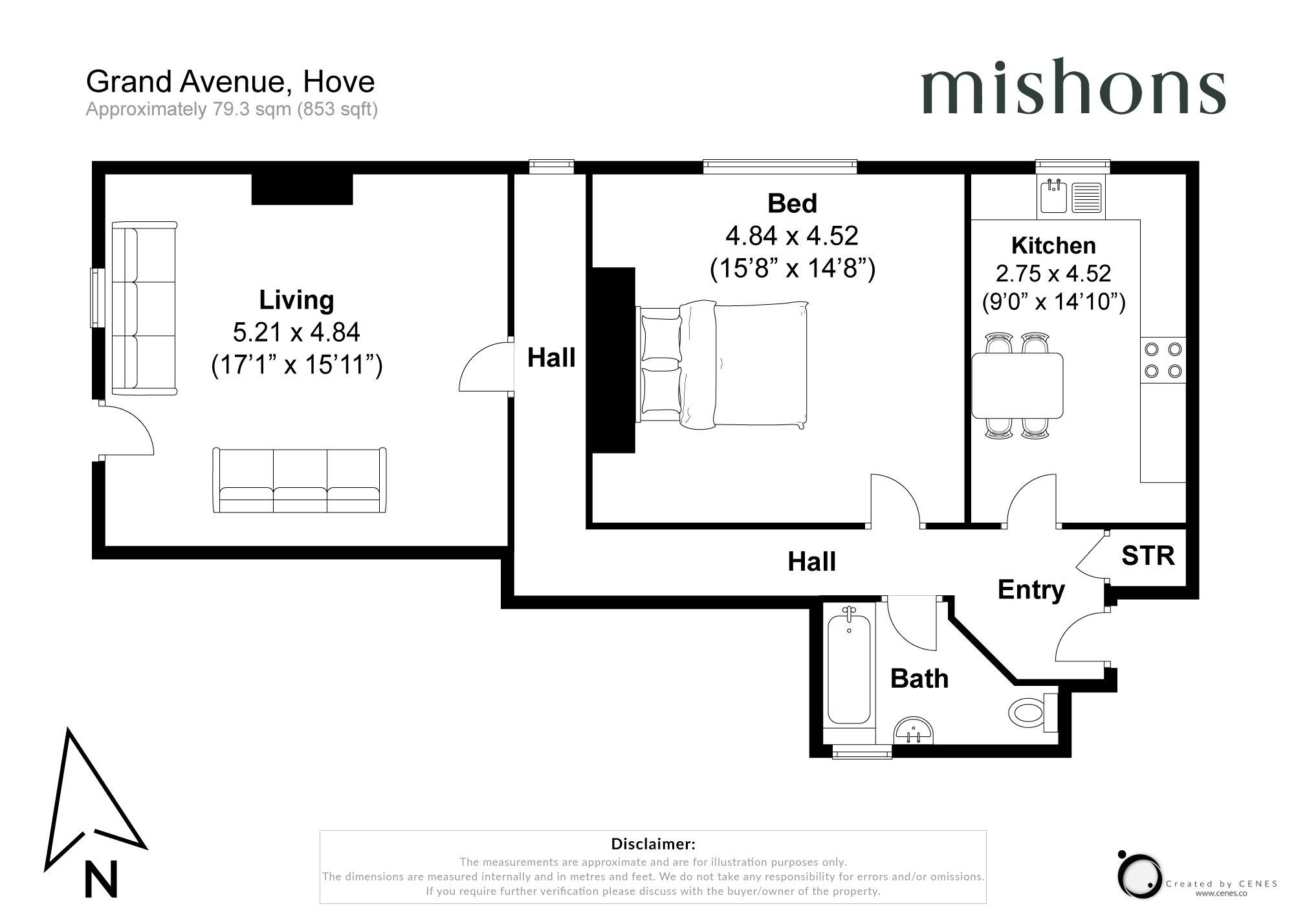 Flat 6, Grand Avenue Mansions,, Grand Avenue, East Sussex floorplan