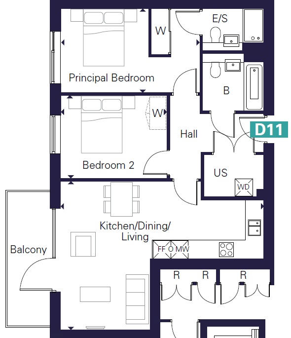 Plot D11,, Marleigh Park, Newmarket Road floorplan