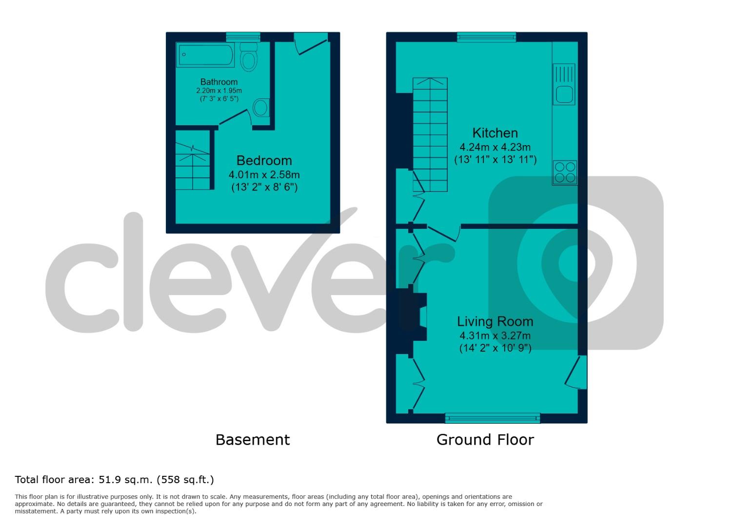 Flat 1, 37, Charlotte Street, Plymouth floorplan
