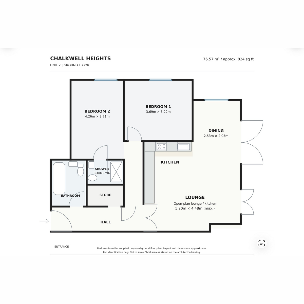 Apartment 2, 51 Chalkwell Avenue, Westcliff-on-sea floorplan