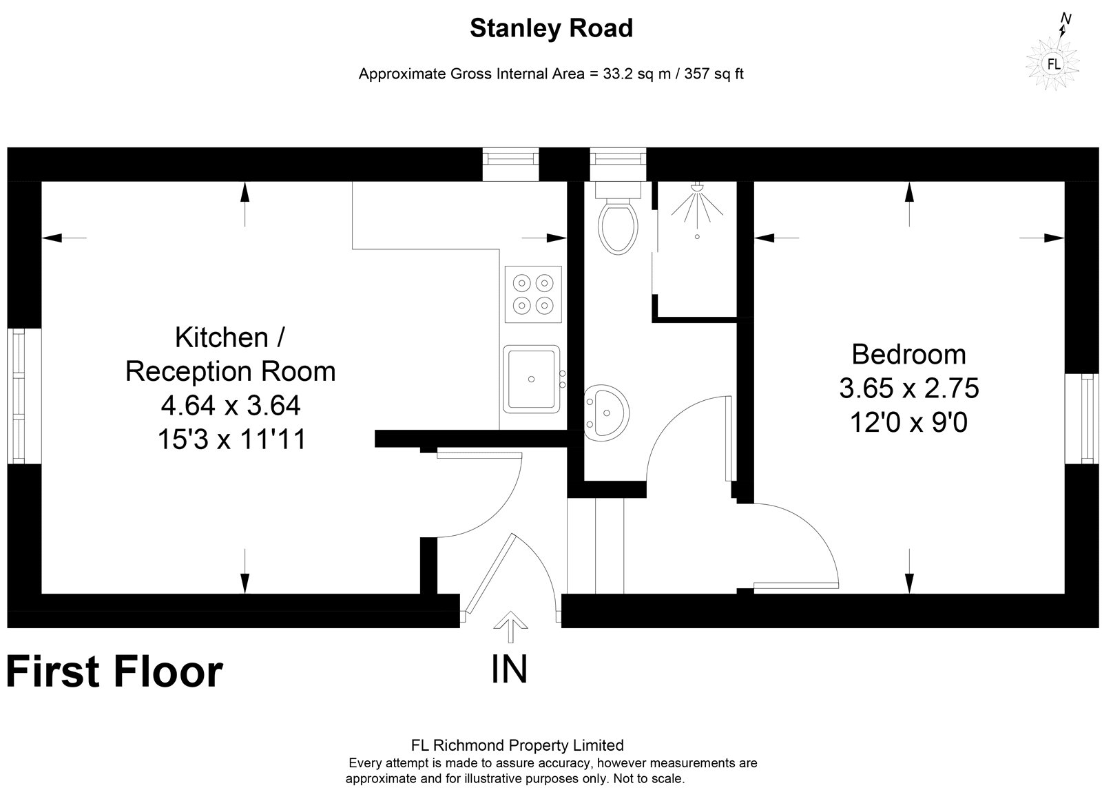 D, 228, Stanley Road, Teddington floorplan