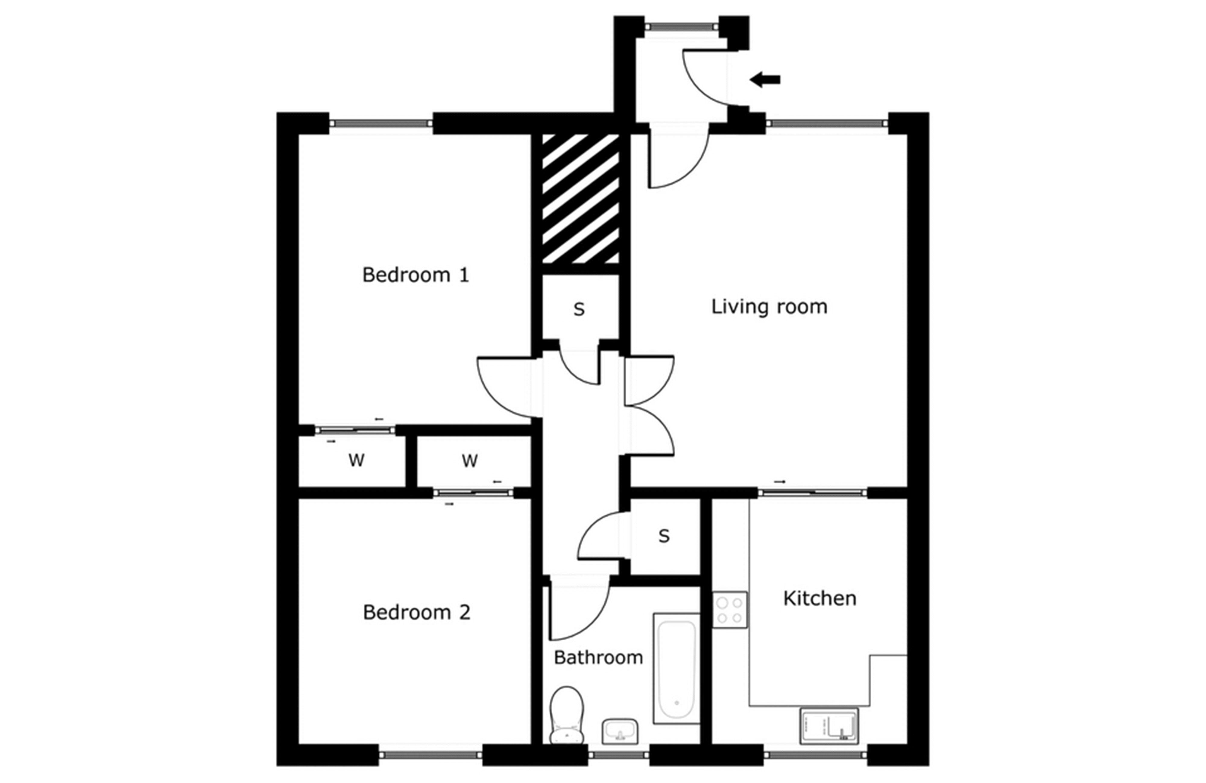 Burnside Terrace, Oakley, Dunfermline KY12, 2 bedroom flat for sale