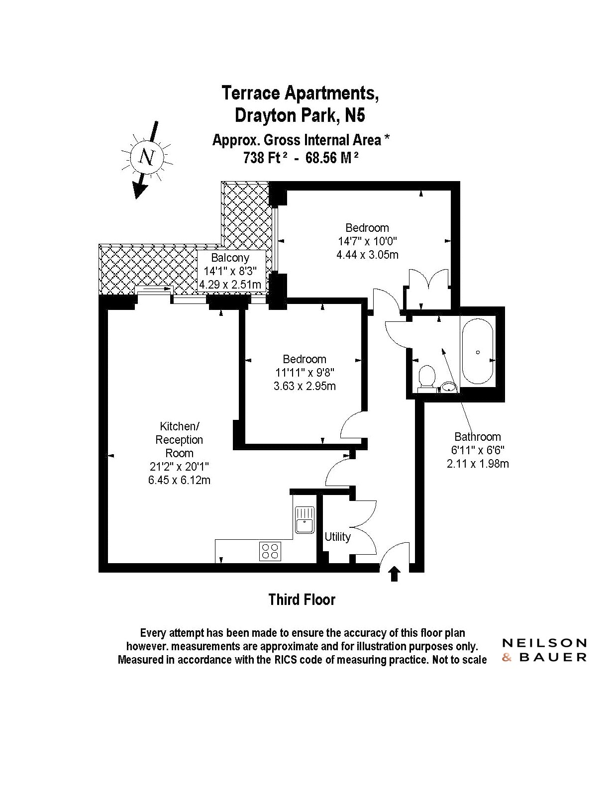 Flat 86, Terrace Apartments, 40, Drayton Park, London floorplan