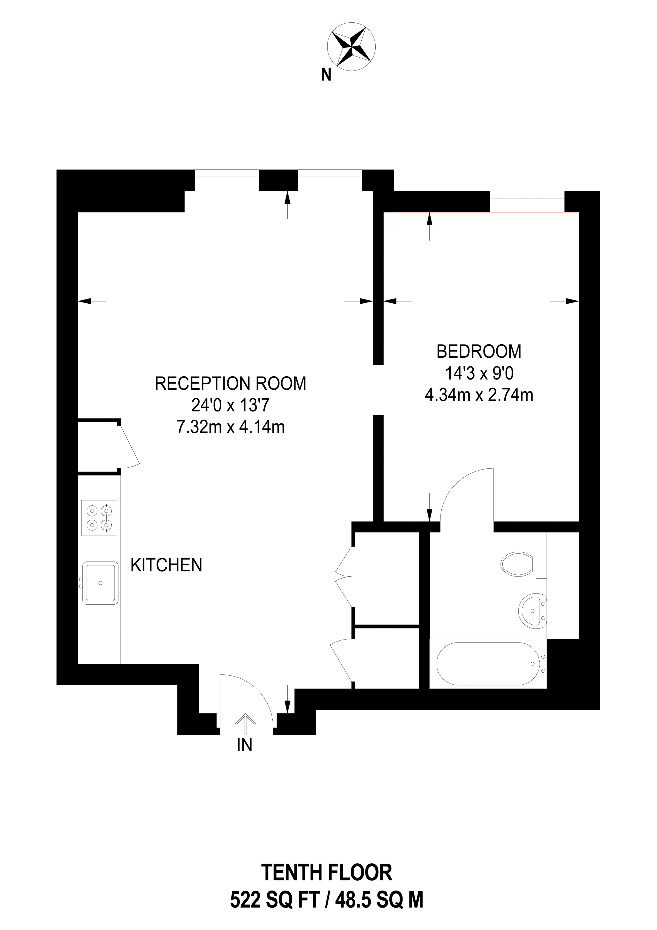 1 Bedrooms Flat to rent in Southwark Bridge Road, Borough SE1