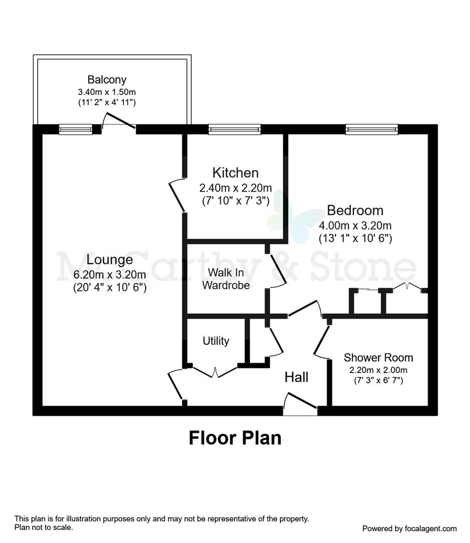 Triton House, Heene Road, Worthing BN11, 1 bedroom flat for sale