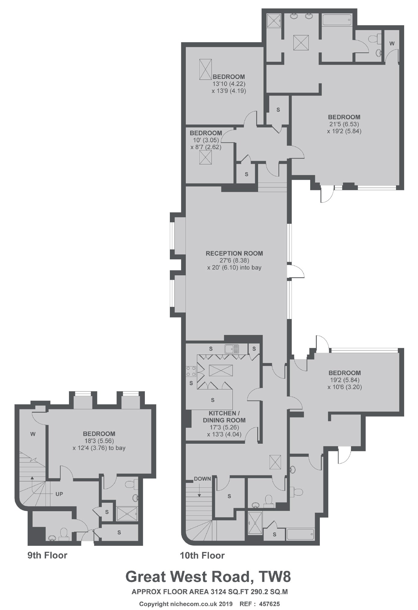 901 Wallis House, Great West Road, Brentford floorplan