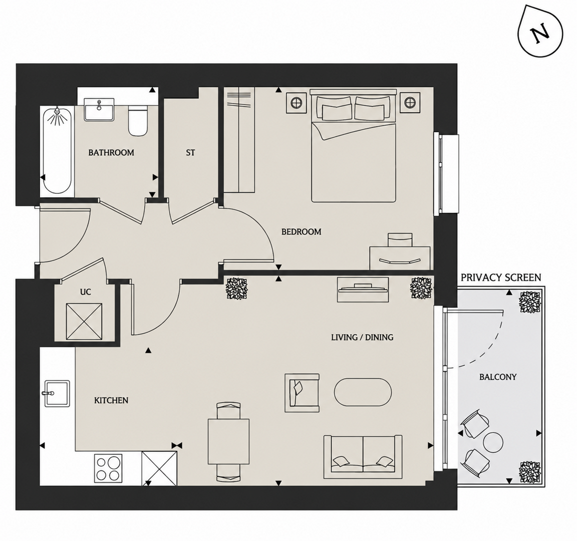 Berg, Carnation Gardens, Nestle Avenue, Hayes floorplan