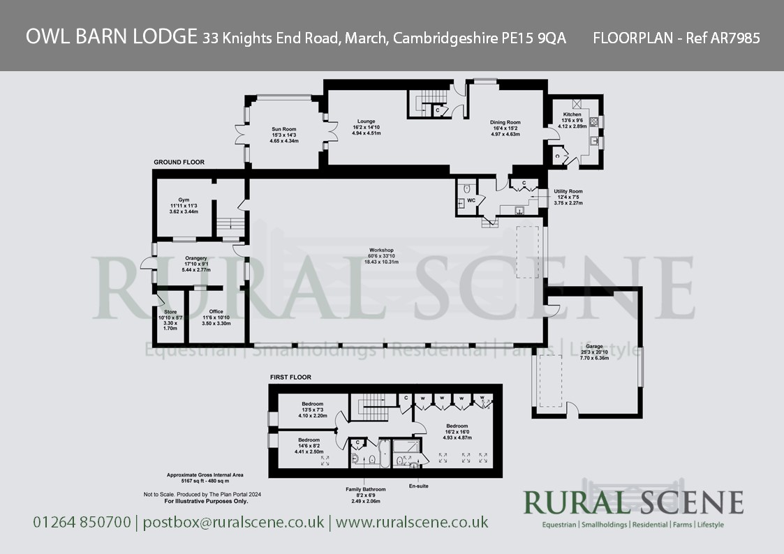 OWL BARN LODGE, Knights End Road, MARCH floorplan