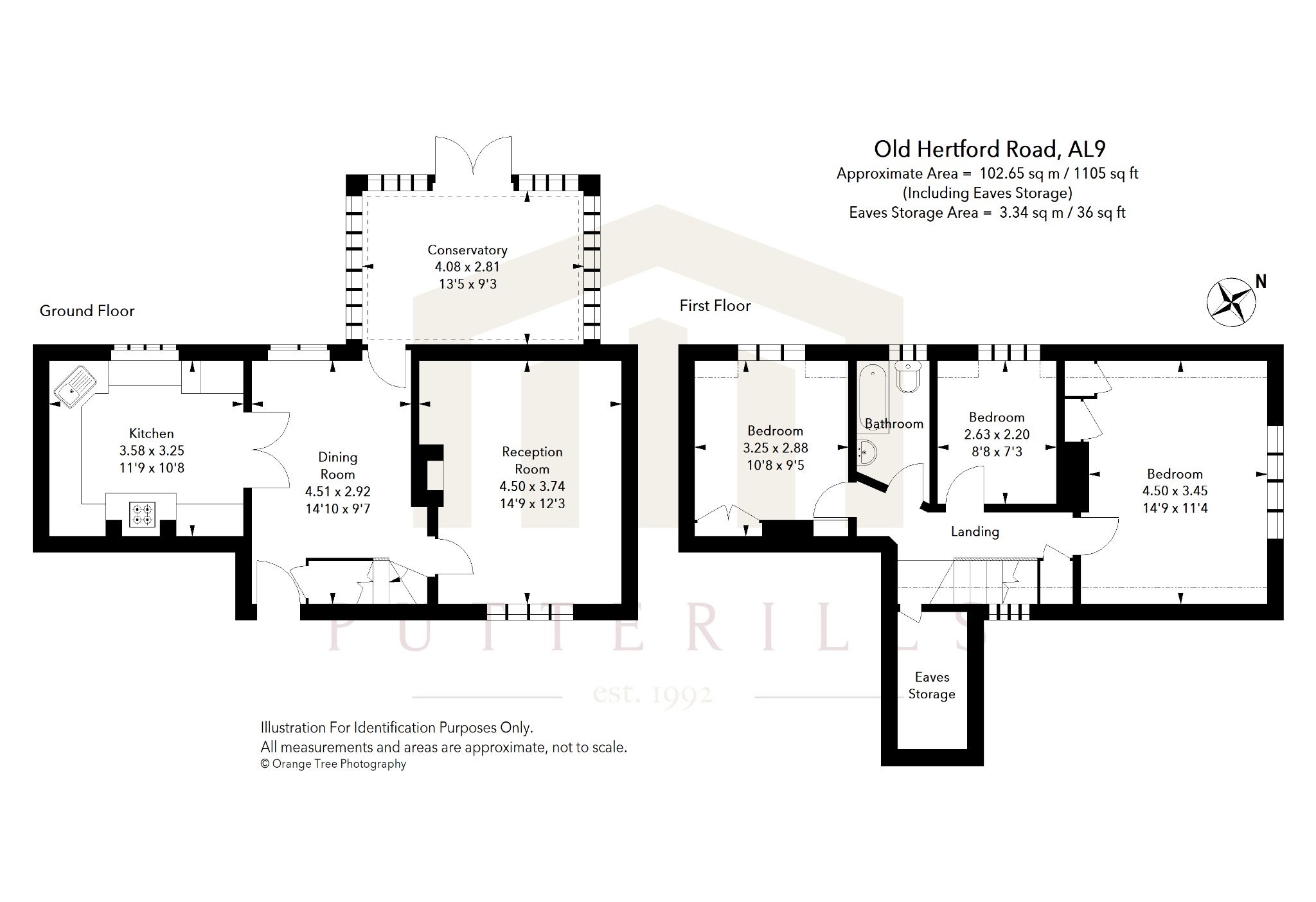 58 Old Hertford Road, Hatfield, Hertfordshire floorplan