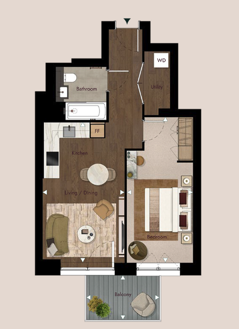 123, Chelsea Finery, Lots Road, London floorplan