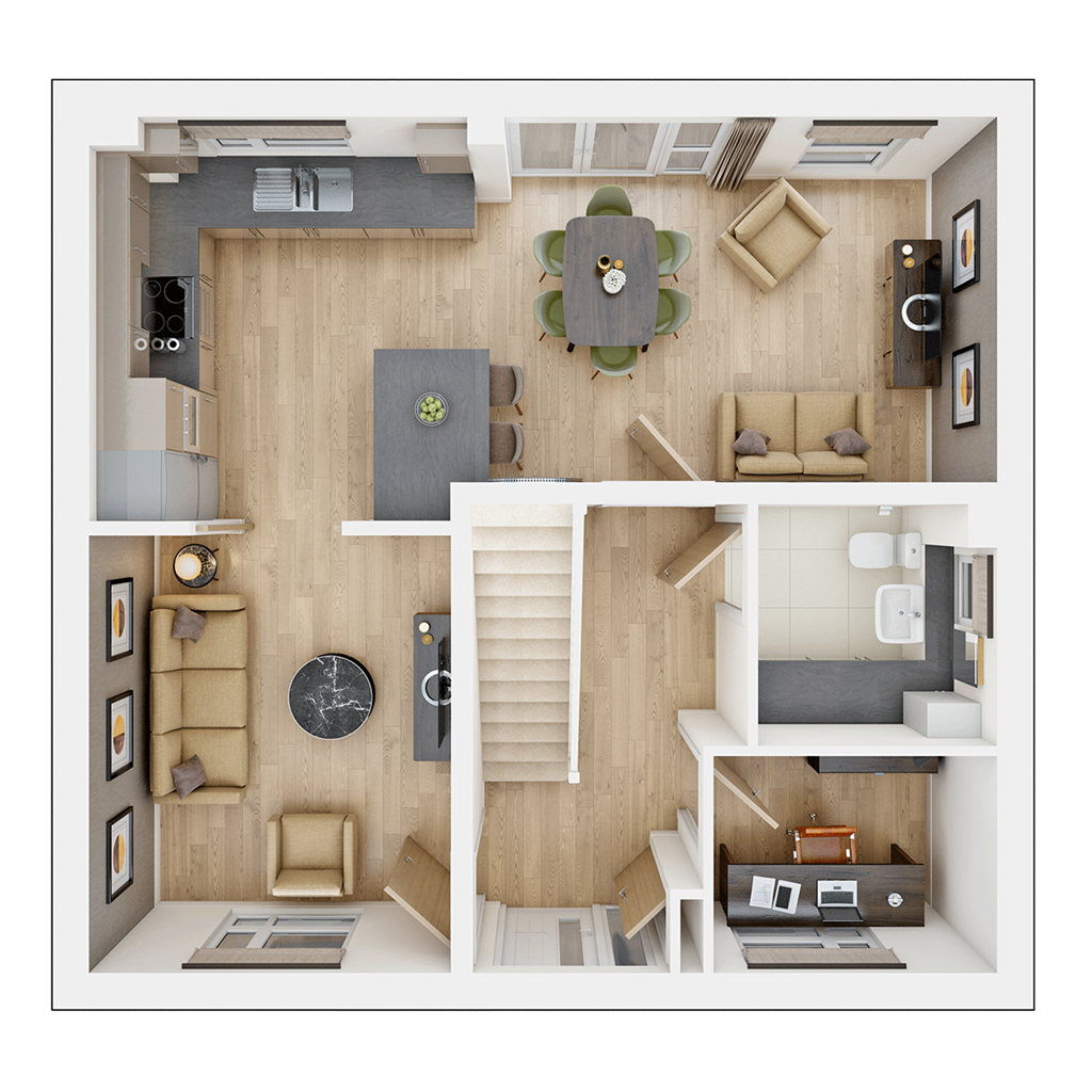 The Aireton - Plot 182, Barkby Fields, Barkby Road, Syston floorplan