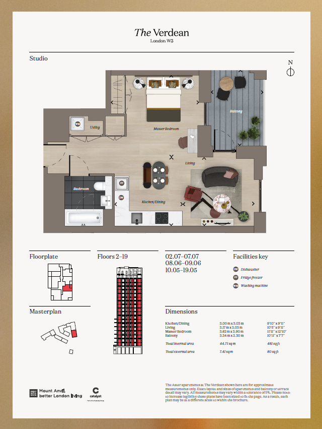 The Verdean, London floorplan
