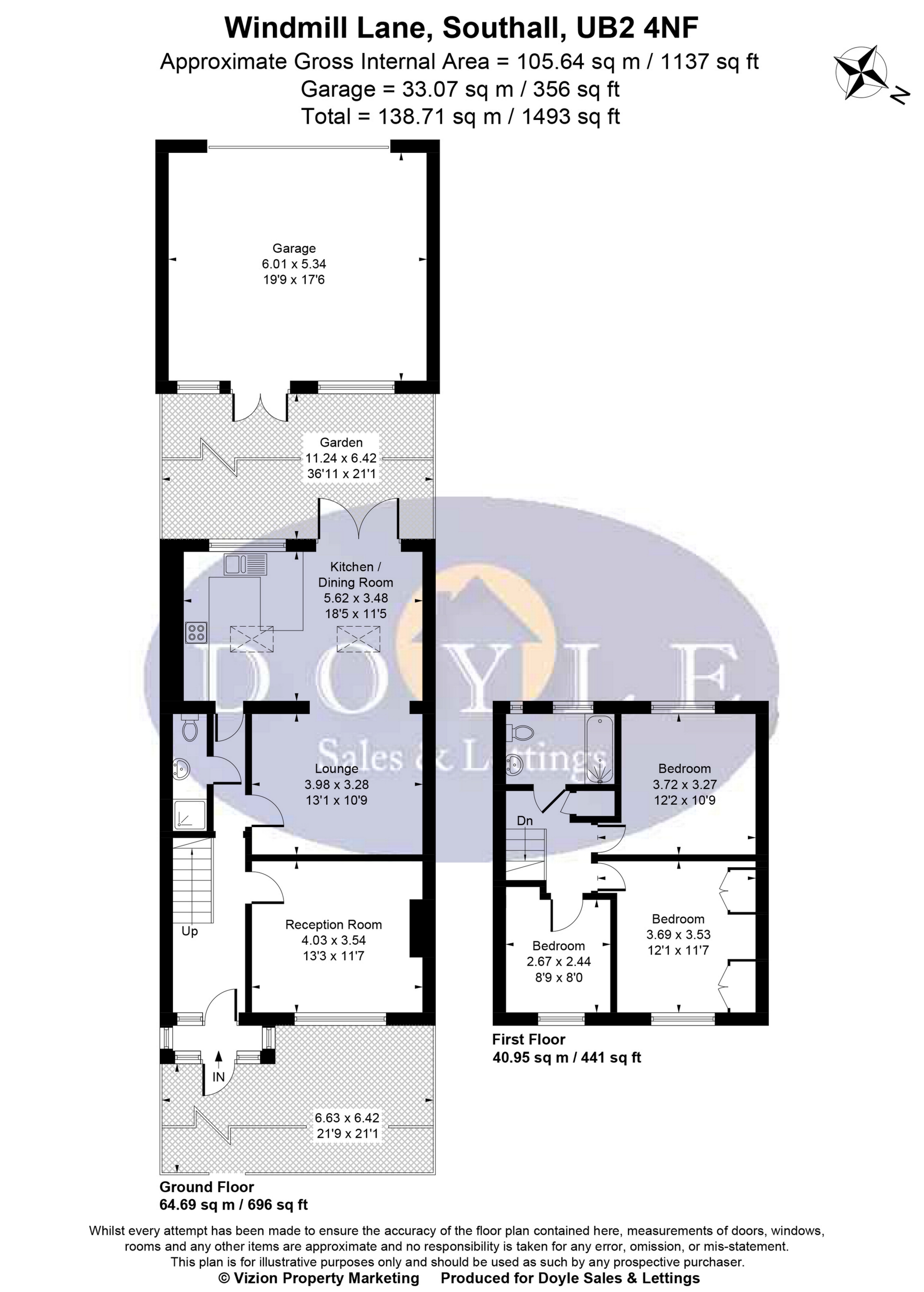 68, Windmill Lane, Southall floorplan