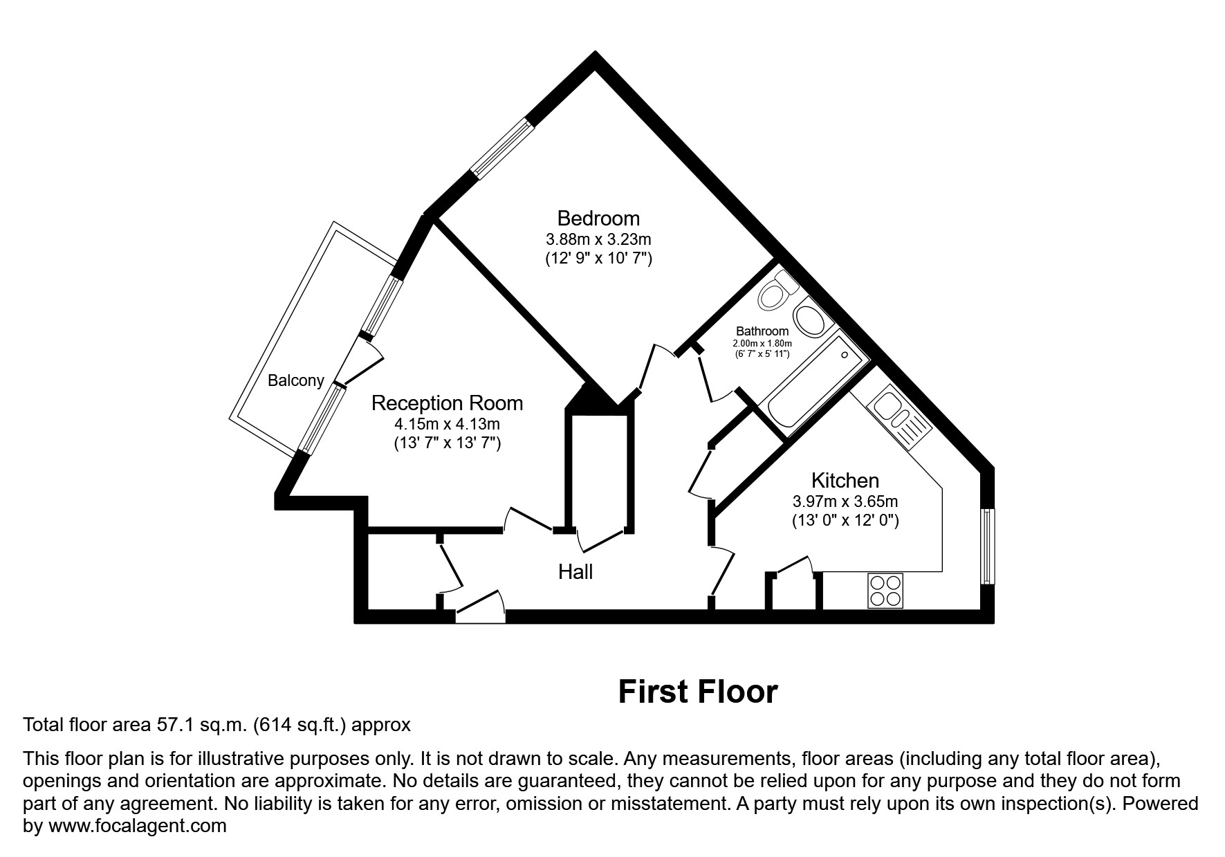 Flat 5, Ismailia, 20 Townmead Road floorplan