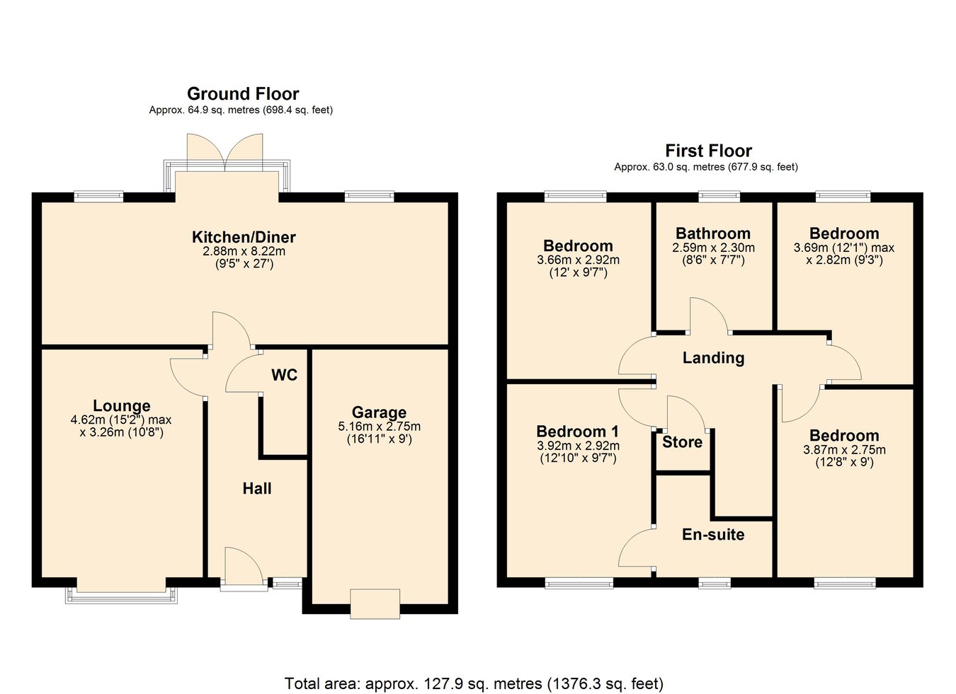 38, Foundry Close, Lancaster floorplan
