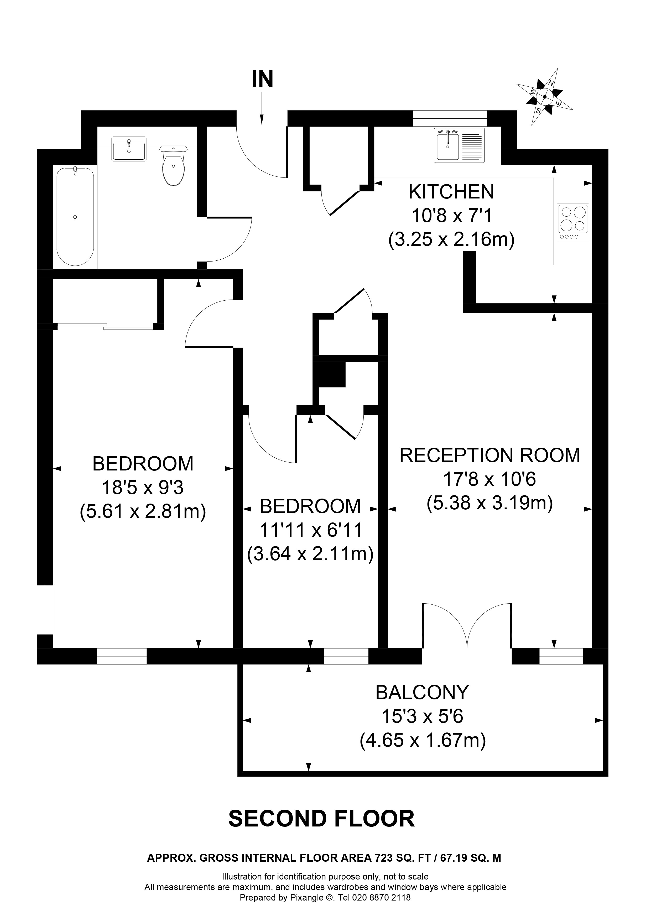 2 Bedrooms Flat to rent in Triangle Estate, Kennington Lane, London SE11