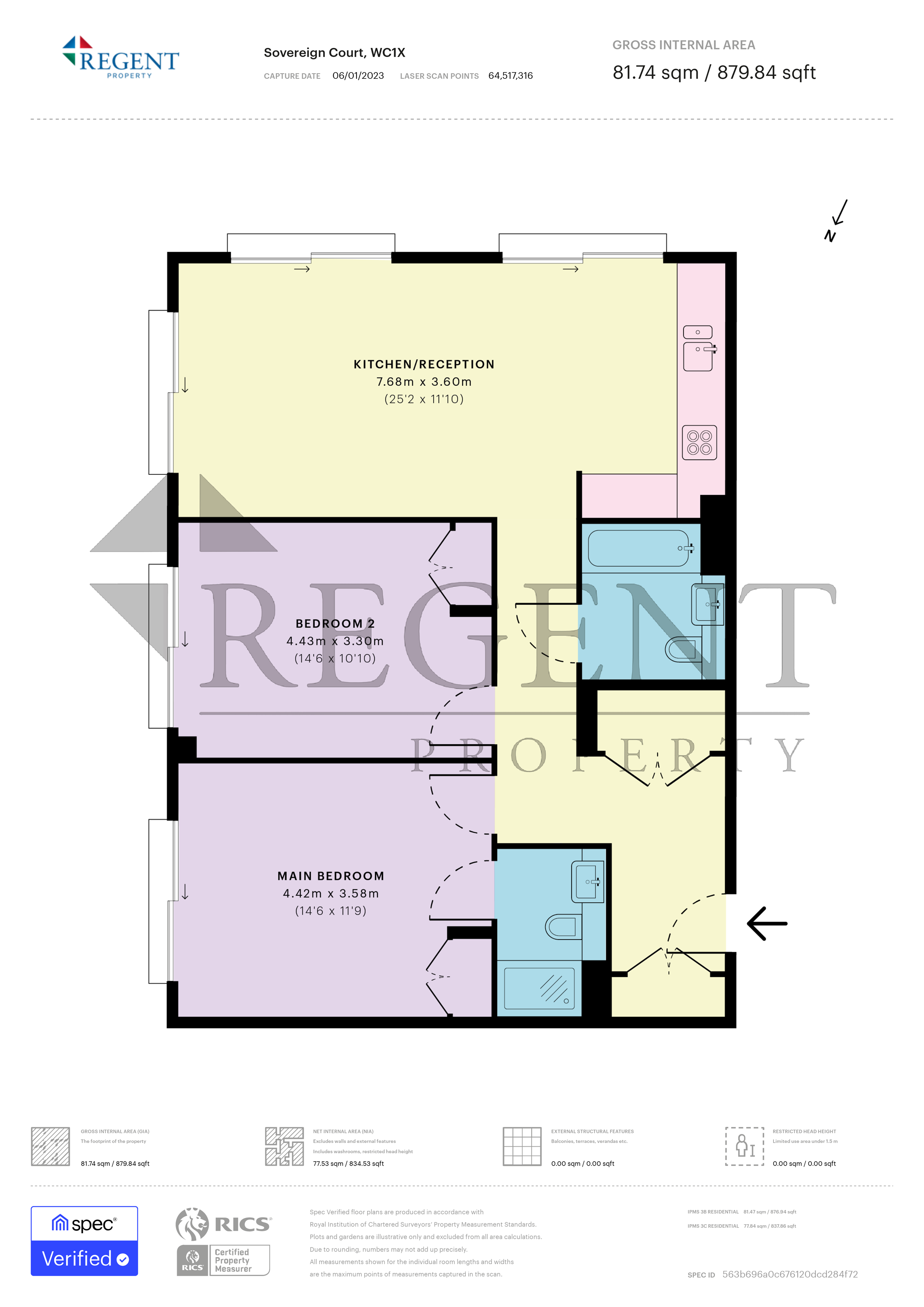 Flat 42, Signature House, London floorplan