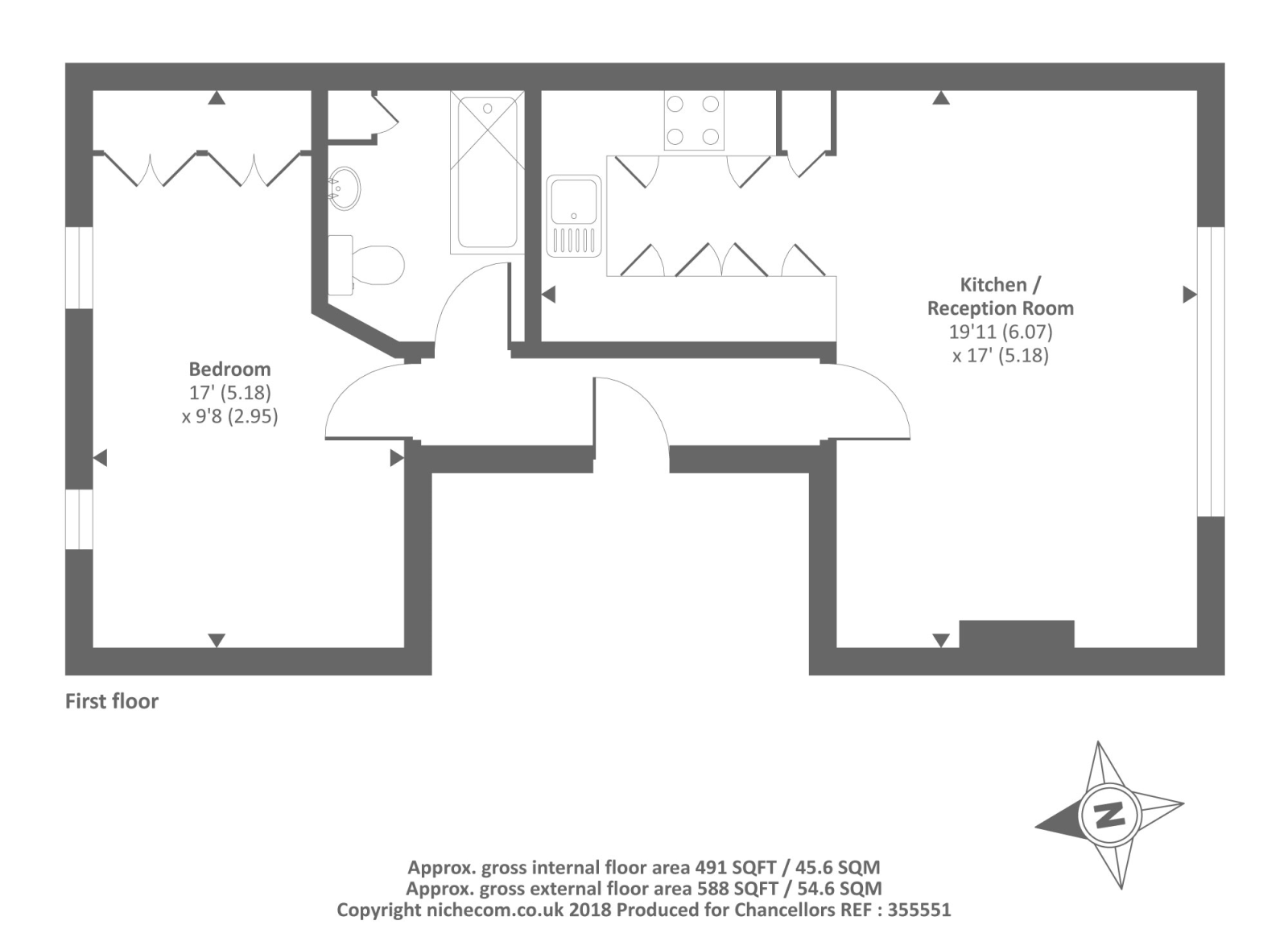 1 Bedrooms Flat to rent in Richmond, Surrey TW9