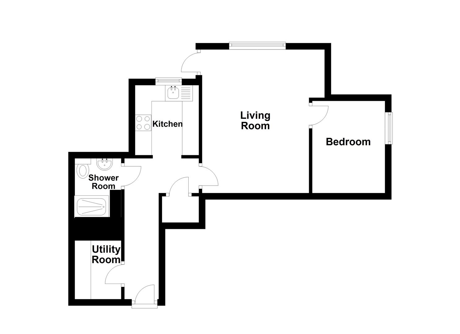 Flat 2, 34, Park Road, Swanage floorplan