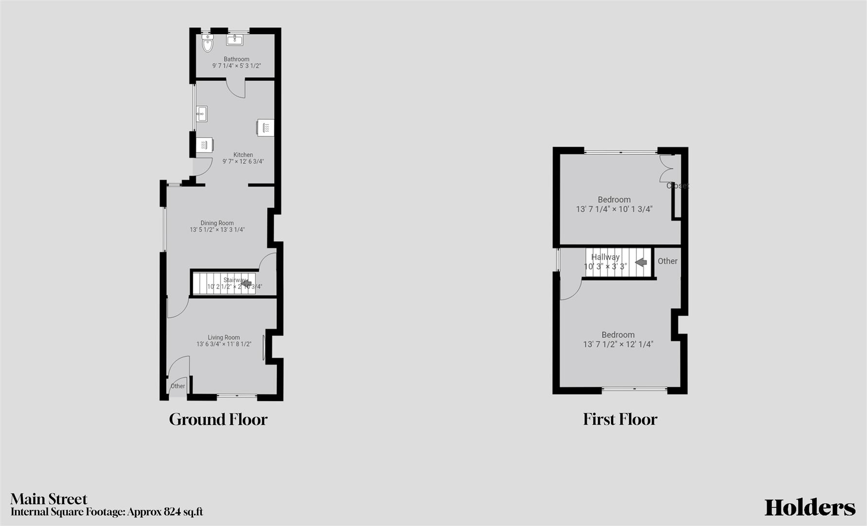 193, Main Street, Markfield floorplan