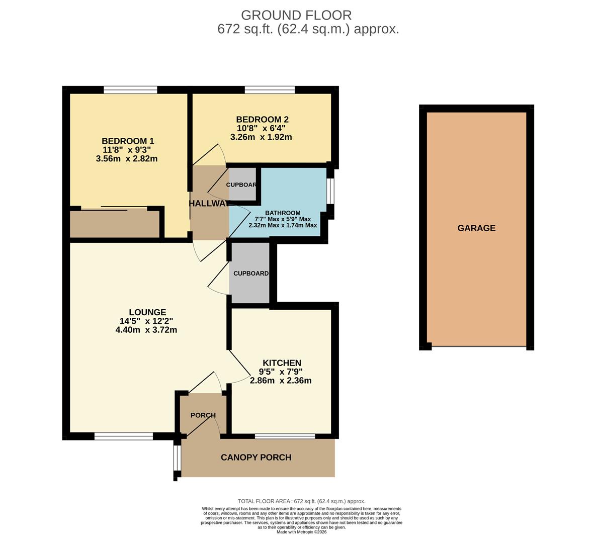 Harp Court, Abergele floorplan