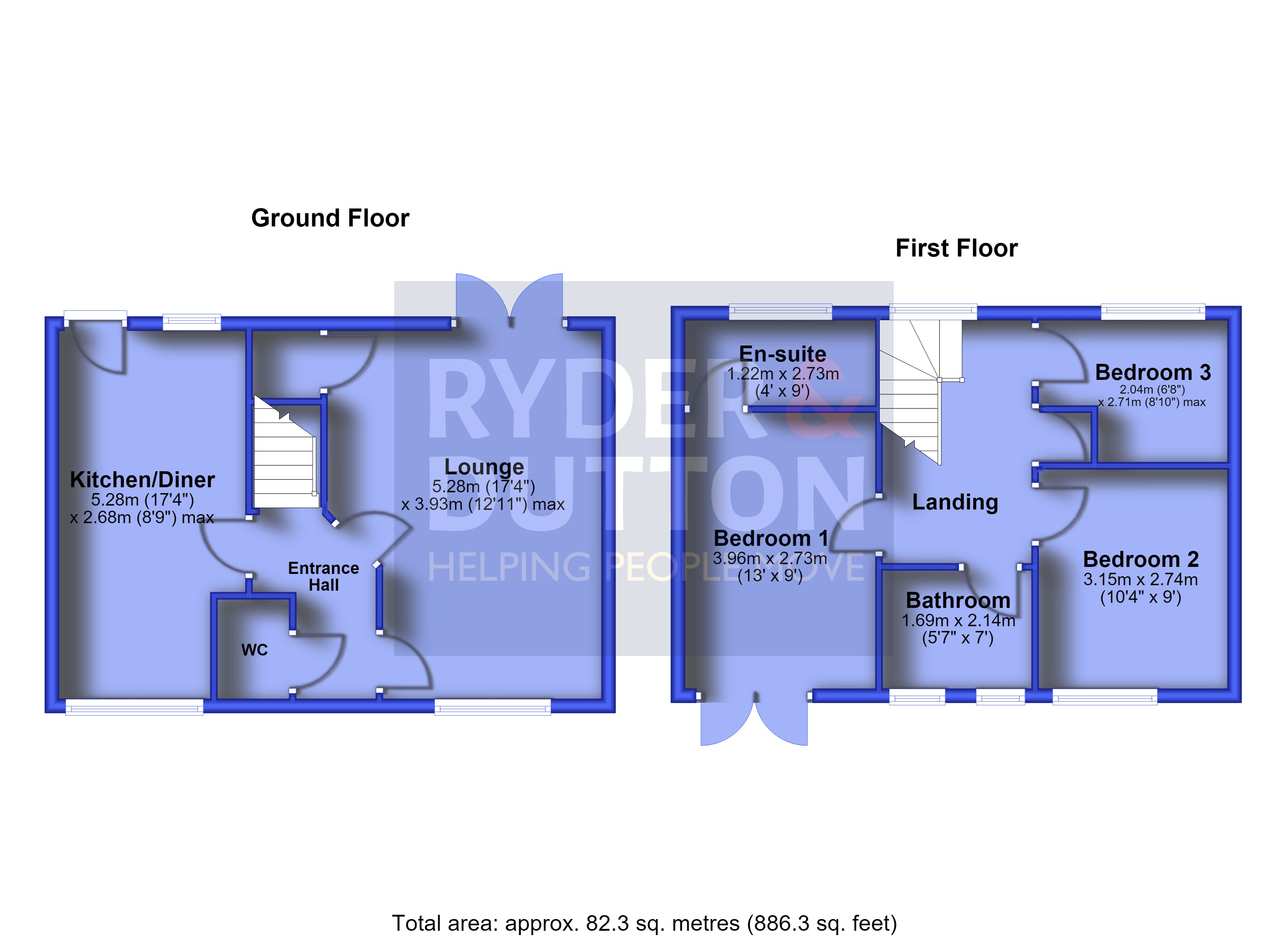 9, Shillingford Road, Oldham floorplan