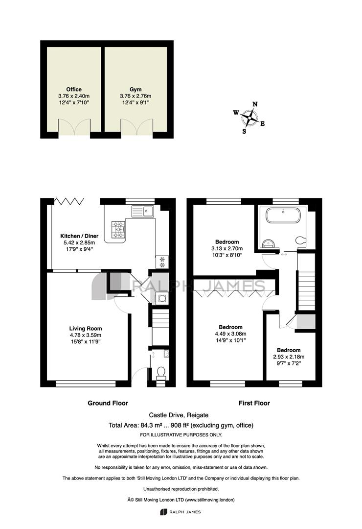 20, Castle Drive, Reigate floorplan