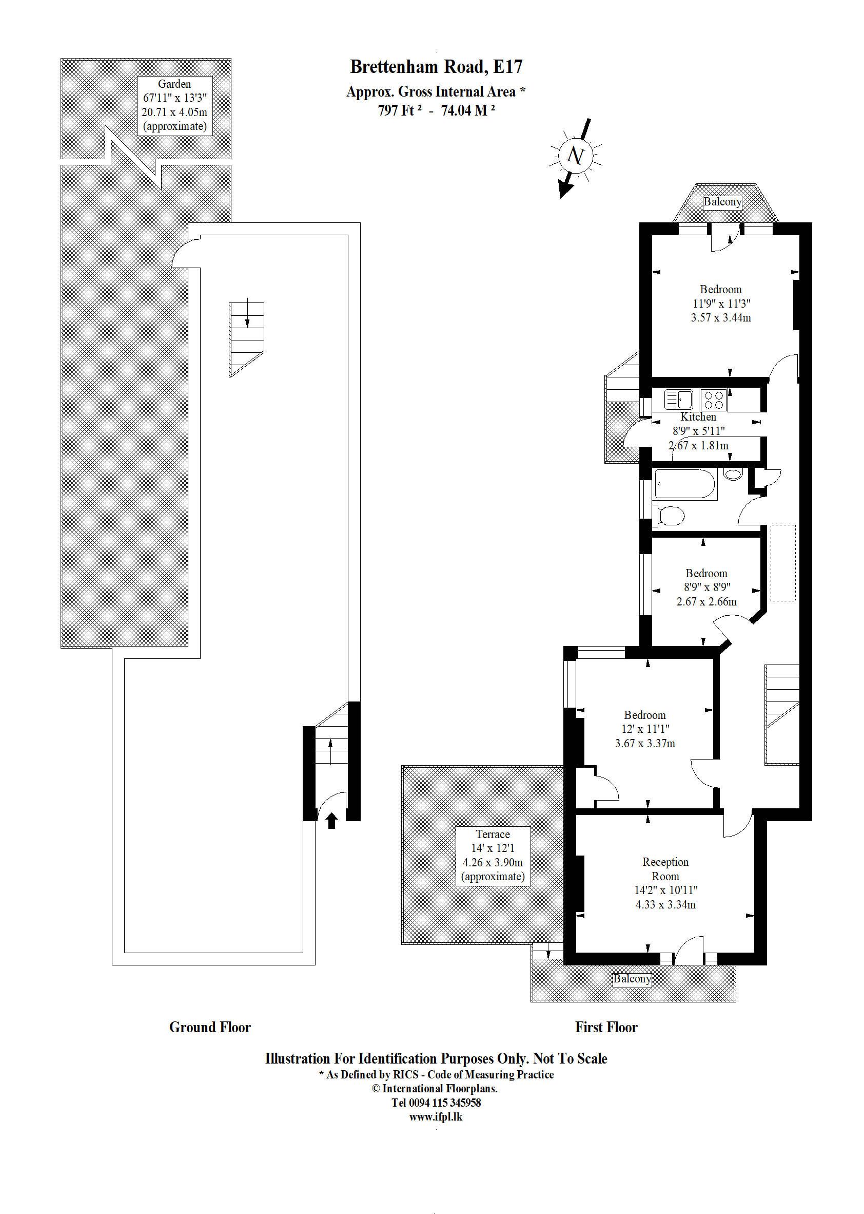 98 Brettenham Road, London floorplan
