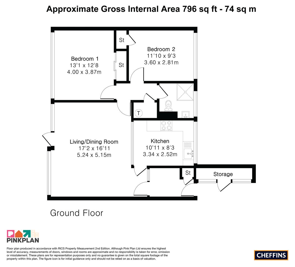 2 Applecourt, Newton Road, Cambridge floorplan