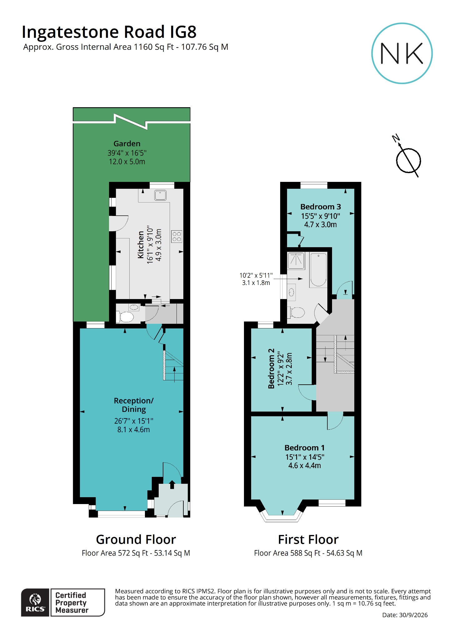 14 Ingatestone Road, Woodford Green, Essex floorplan