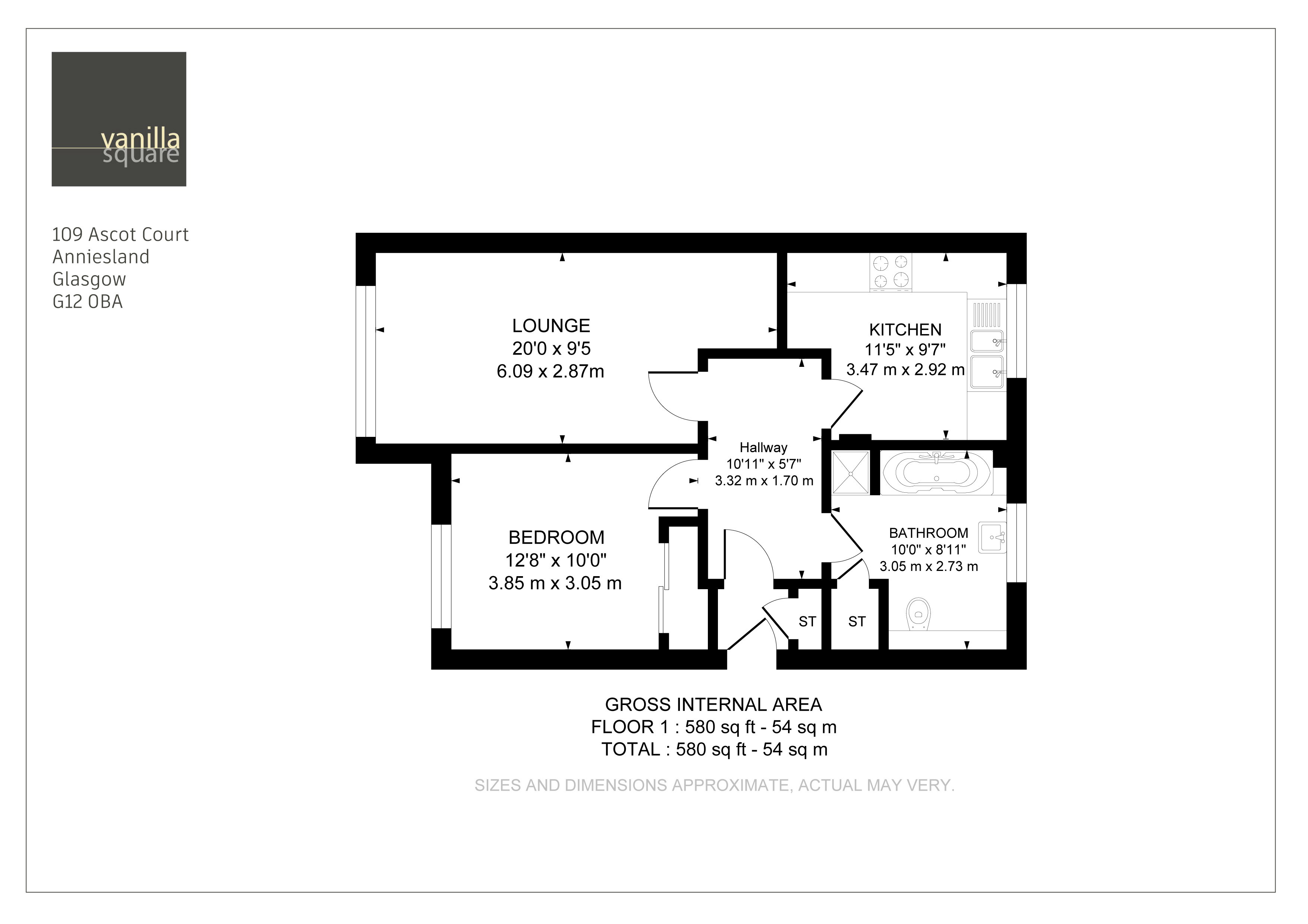 Ascot Court, Kelvindale, Glasgow G12, 1 bedroom flat for sale