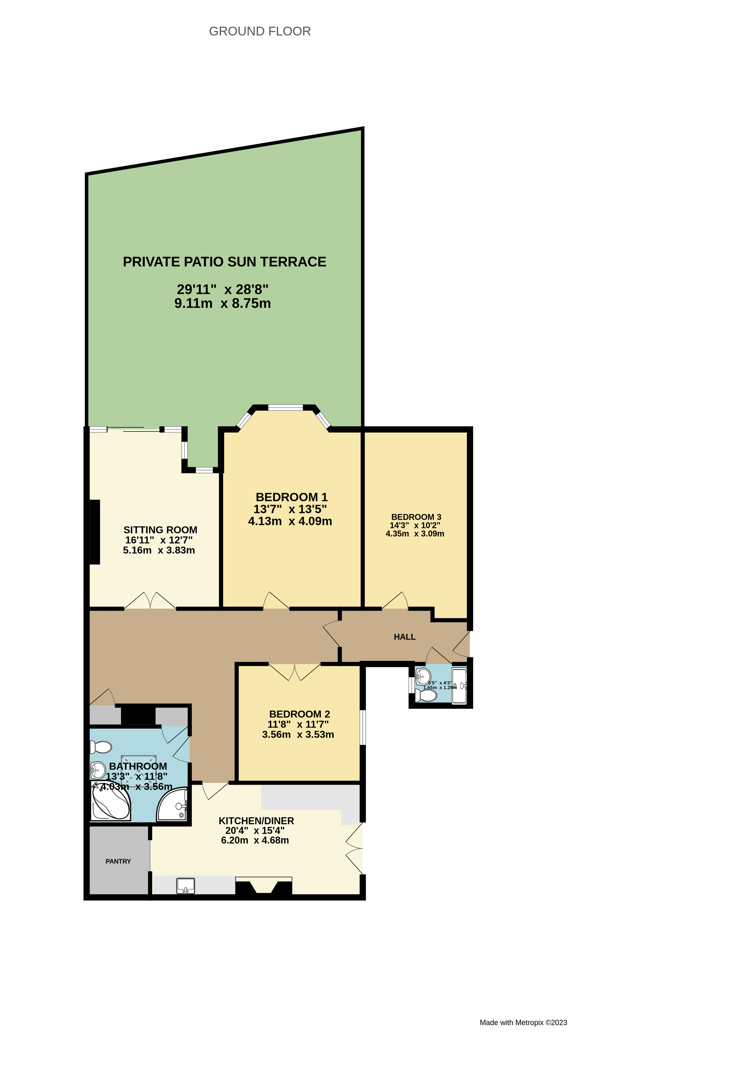 Flat 1, Bentley Court,, Bay View Road, Devon floorplan