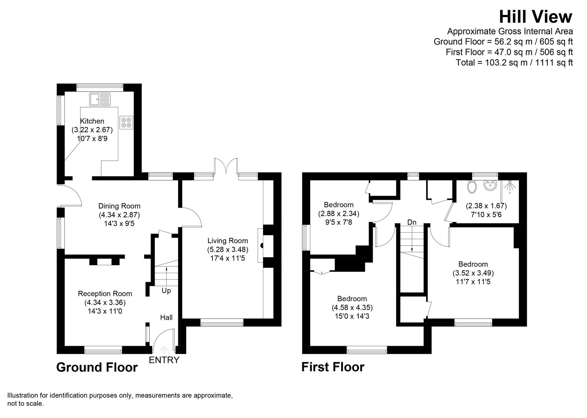 9 Hill-View, Worcester floorplan