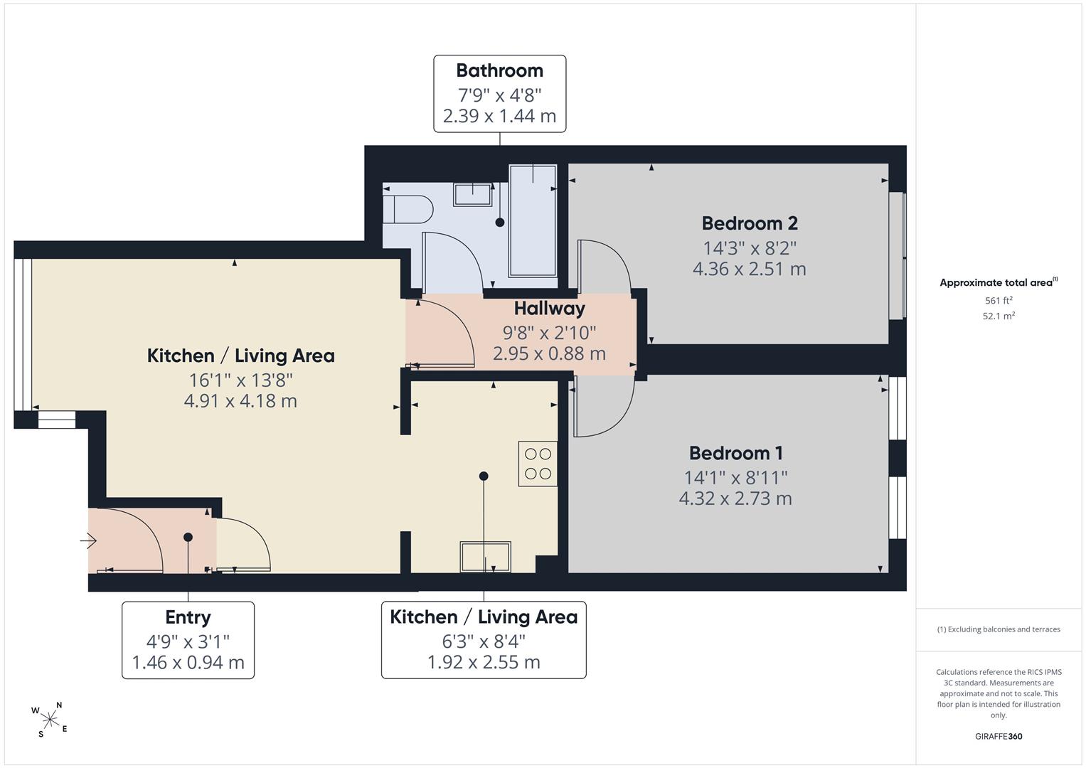 Flat 6 Malt House Lodge, Bottrill Street, Nuneaton floorplan