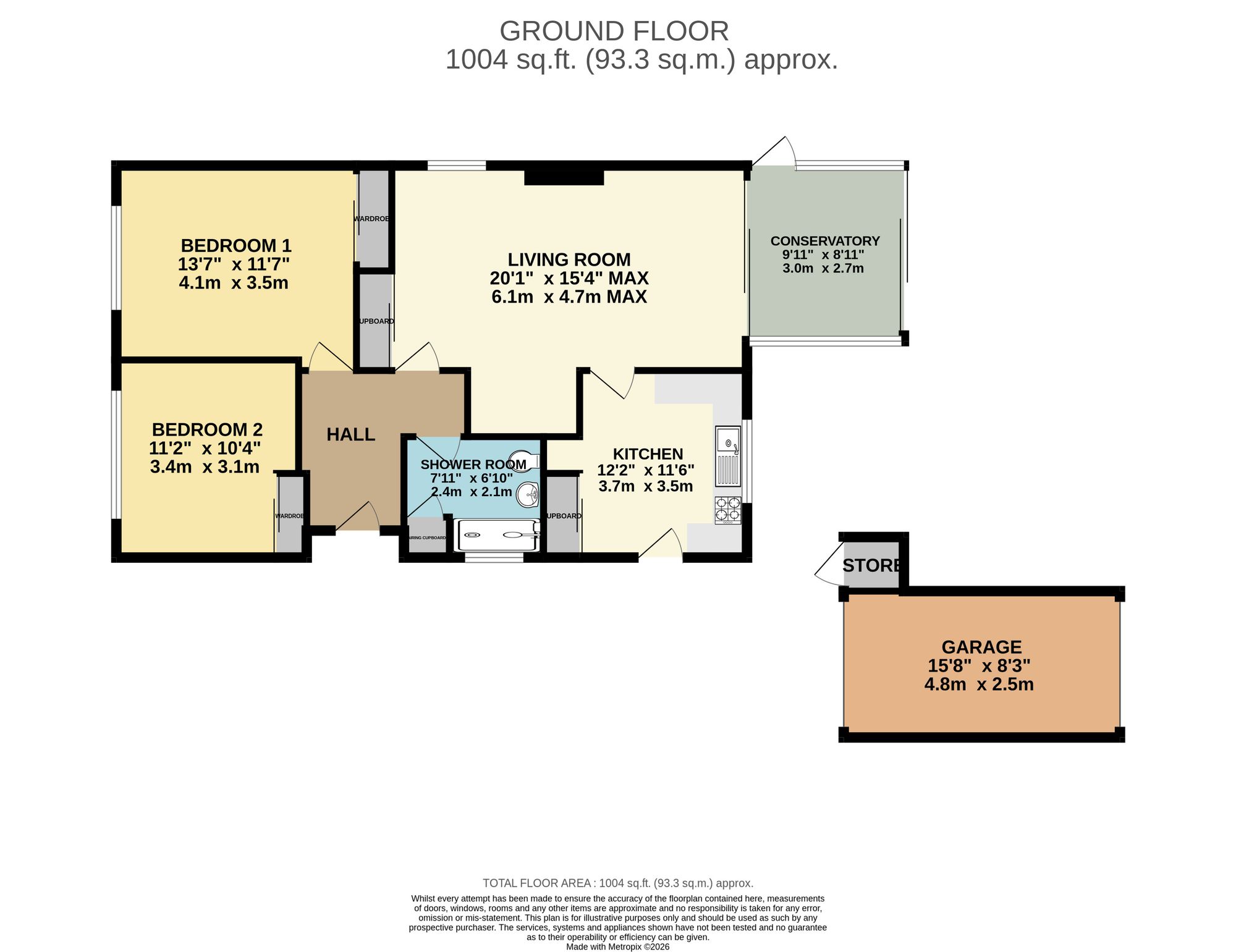 6 Pembroke Close, Taunton floorplan