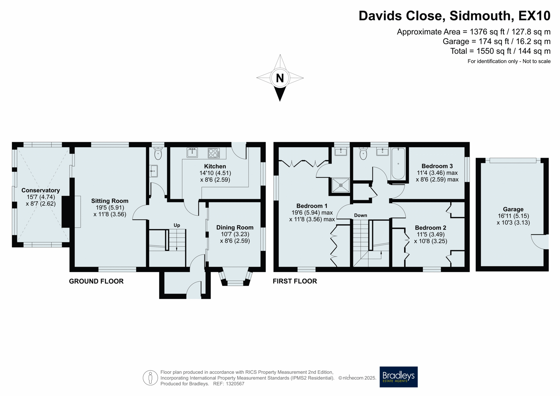 7, Davids Close, Sidmouth floorplan
