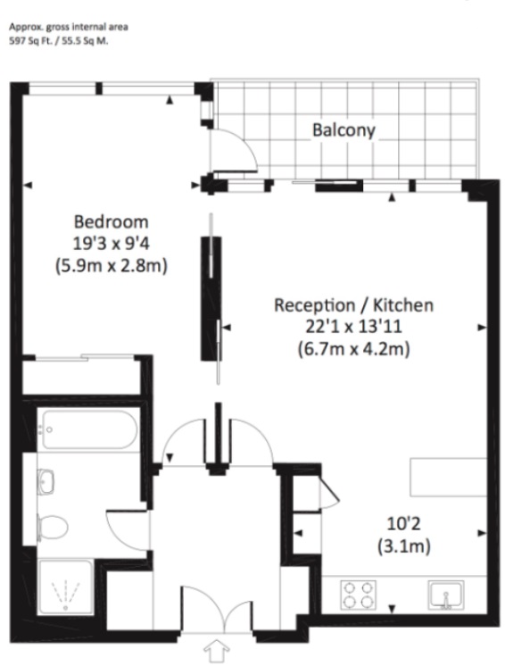 1 Bedrooms Flat to rent in Hepworth Court, Gatliff Road, Grosvenor Waterside SW1W