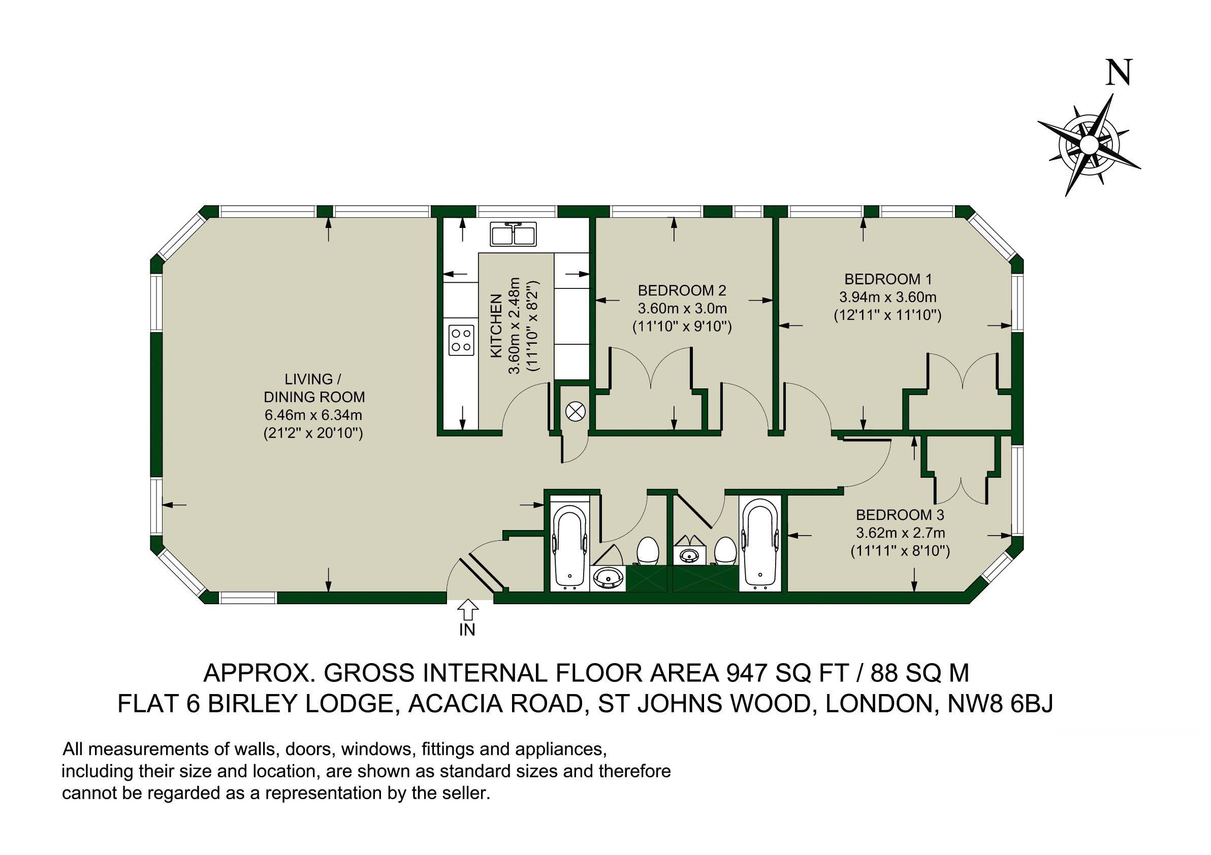 3 Bedrooms Flat to rent in Acacia Road, St John's Wood NW8